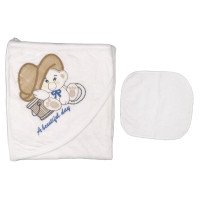 Махровое полотенце с вышивкой детское Baby Line 80*85 см