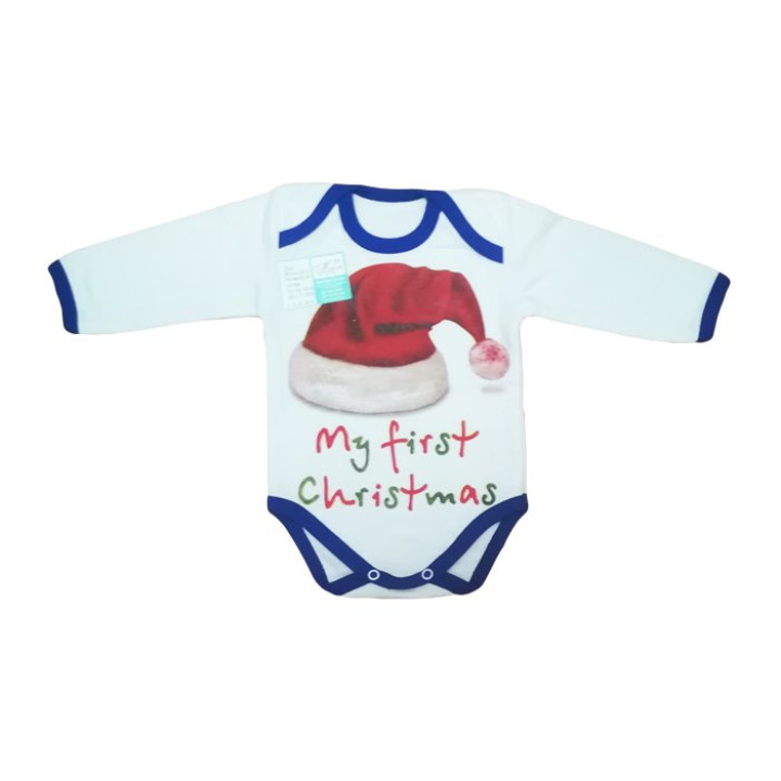 Теплый новогодний бодик "My First Christmas" для малышей