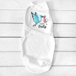 Пеленка кокон на липучке Hello Baby Футер для новорожденных