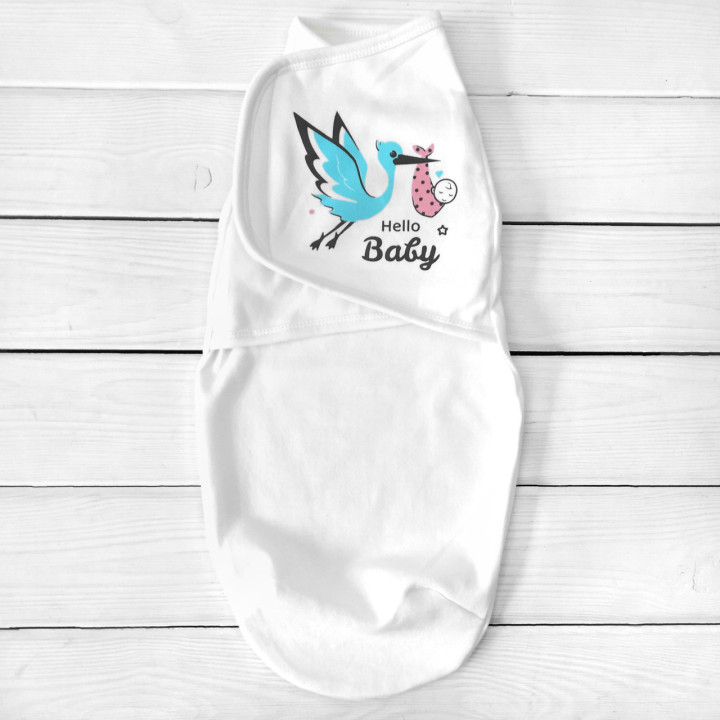 Пеленка кокон на липучке Hello Baby Футер для новорожденных
