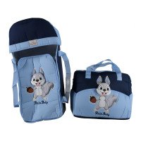 Люлька переноска + сумка для для мальчиков "Rain baby" Белчонок Синий + голубой