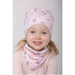 Весенняя 48-50 и 50-52 см обхват шапочка с хомутом для девочек 2-3-4 лет