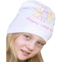 Тонка біла шапочка 50-52 см обхват на дівчинку 3-4 роки