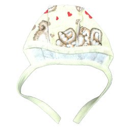 Теплые чепчики из байки для малышей With Love