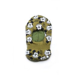 Зимний шлем Микки хаки на мальчика 4-5-6 лет