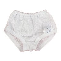 Детские белые ажурные трусики 
