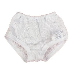 Детские белые ажурные трусики 