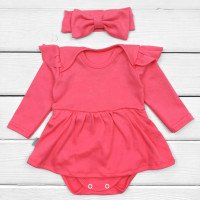 Боді-сукня з довгим рукавом Coral