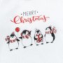 Комплект для новонароджених новорічний з трьох предметів Merry Christmas з пінгвінами