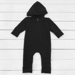 Комбінезон з капюшоном однотонна з двонитки Black