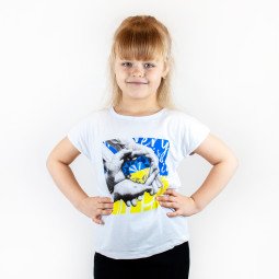 Футболка кулірна з принтом Україна в наших руках
